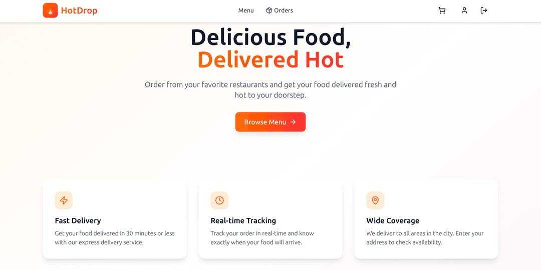 HotDrop – Food Delivery App